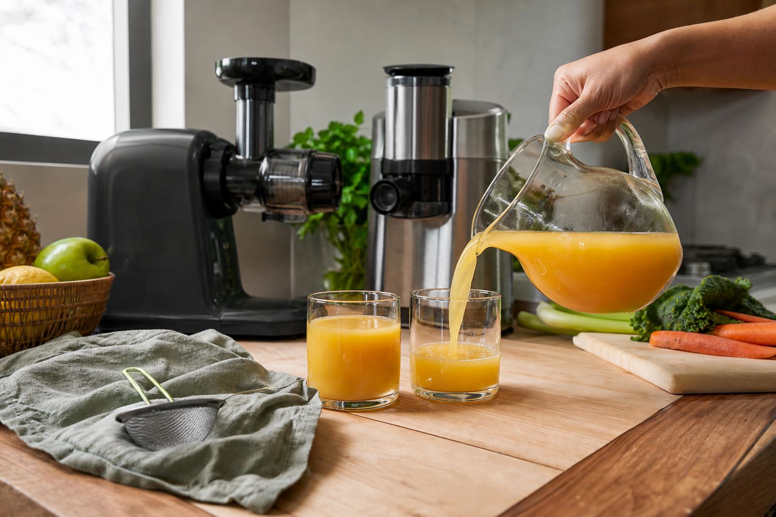 Serve Juice Neatly