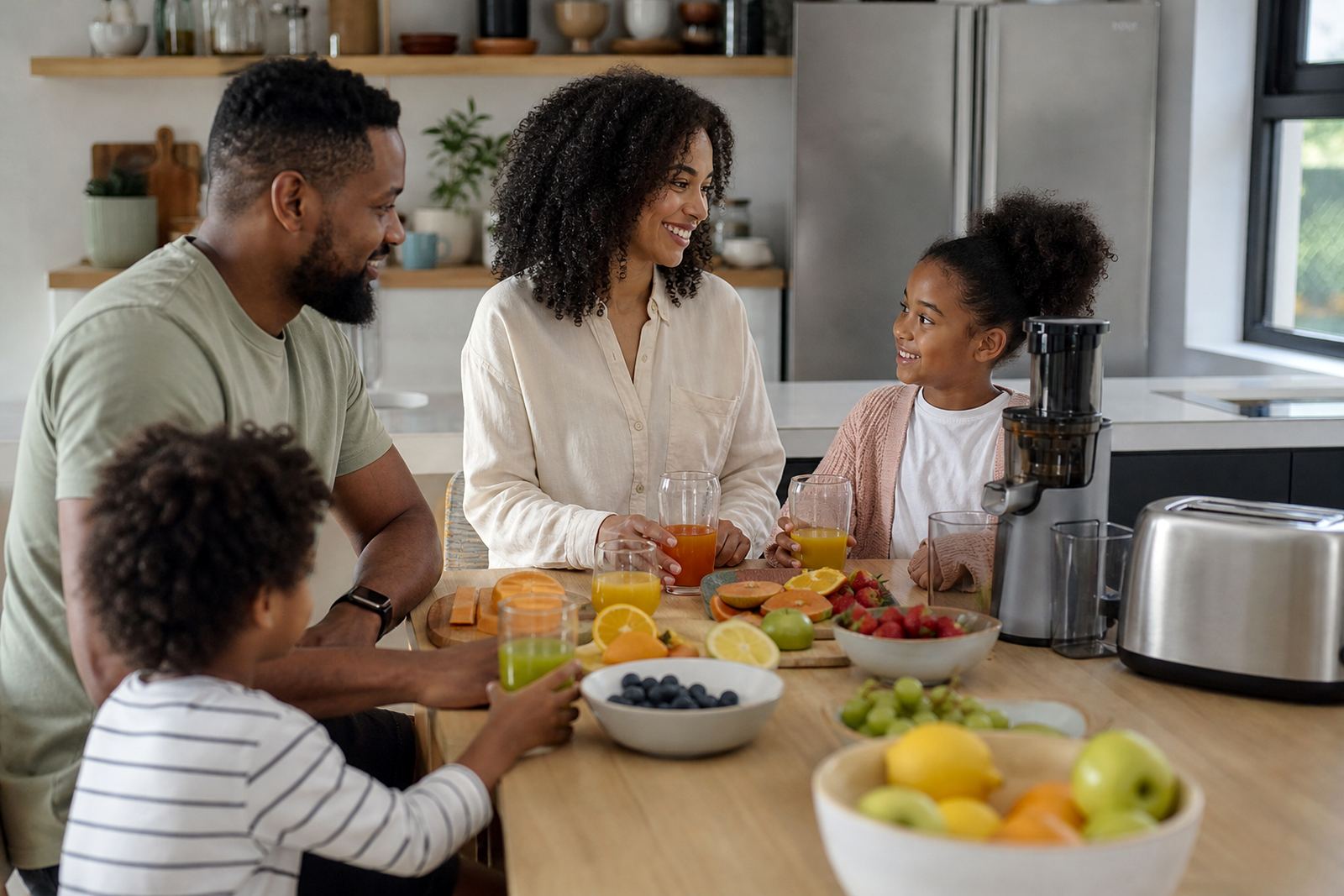 Family Breakfast Juicing